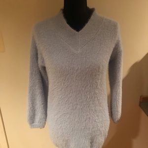 Baby blue fuzzy sweater